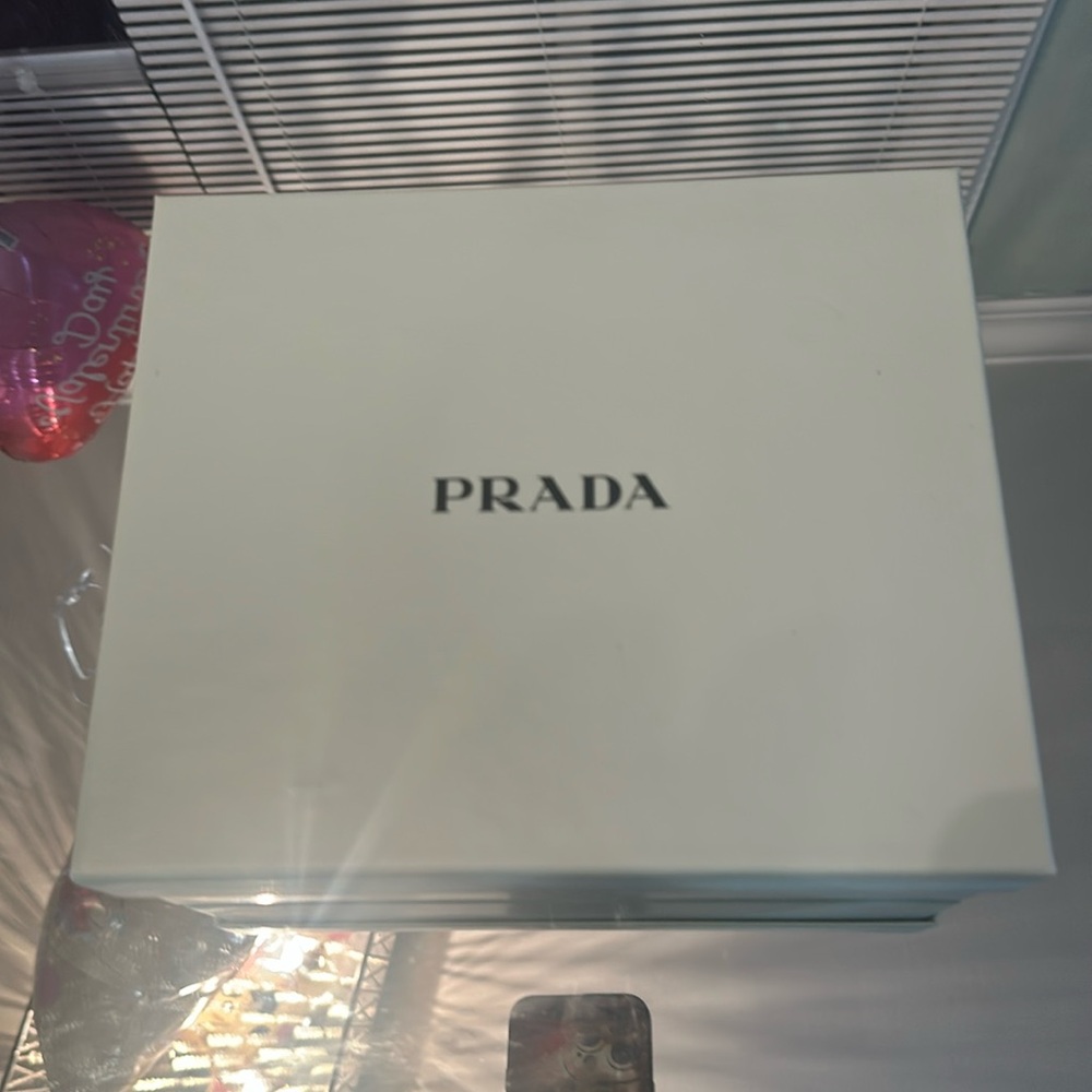 Prada White Women's Accessory Case with Black Logo